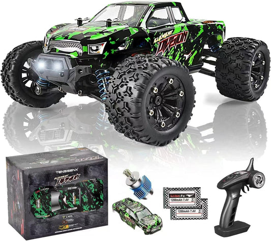 TENSSENX 1:18 Scale All Terrain RC Cars, 40KPH High Speed 4WD Remote Control Car with 2 Rechargeable Batteries, 4X4 Off Road Monster Truck, 2.4GHz Electric Vehicle Toys Gifts for Kids and Adults