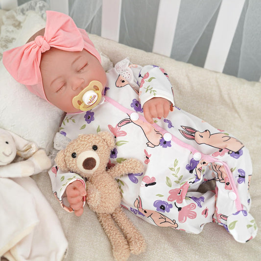 BABESIDE Reborn Baby Dolls Girl – 17 Inch Lifelike Handmade Soft Vinyl Baby Doll, Real Life Baby Doll with Accessories, Gift for Girls Age 3+ Pretend Play & Collection