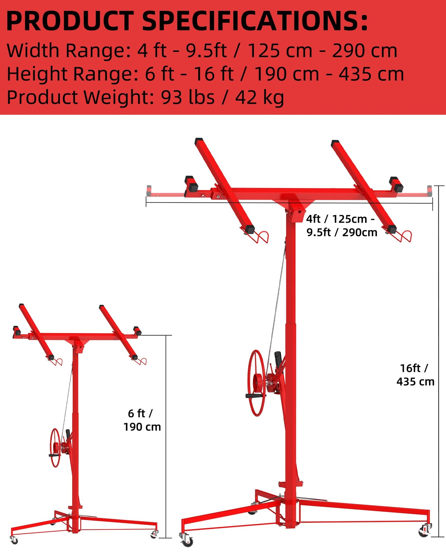 Drywall Lift 16Ft Red