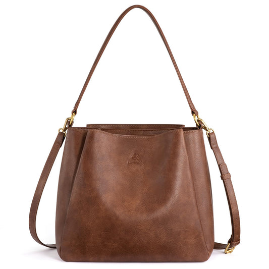LOVEVOOK Hobo Crossbody Bag for Women with Three Large Compartments, Waterproof Shoulder Handbags Purse for work shopping travel