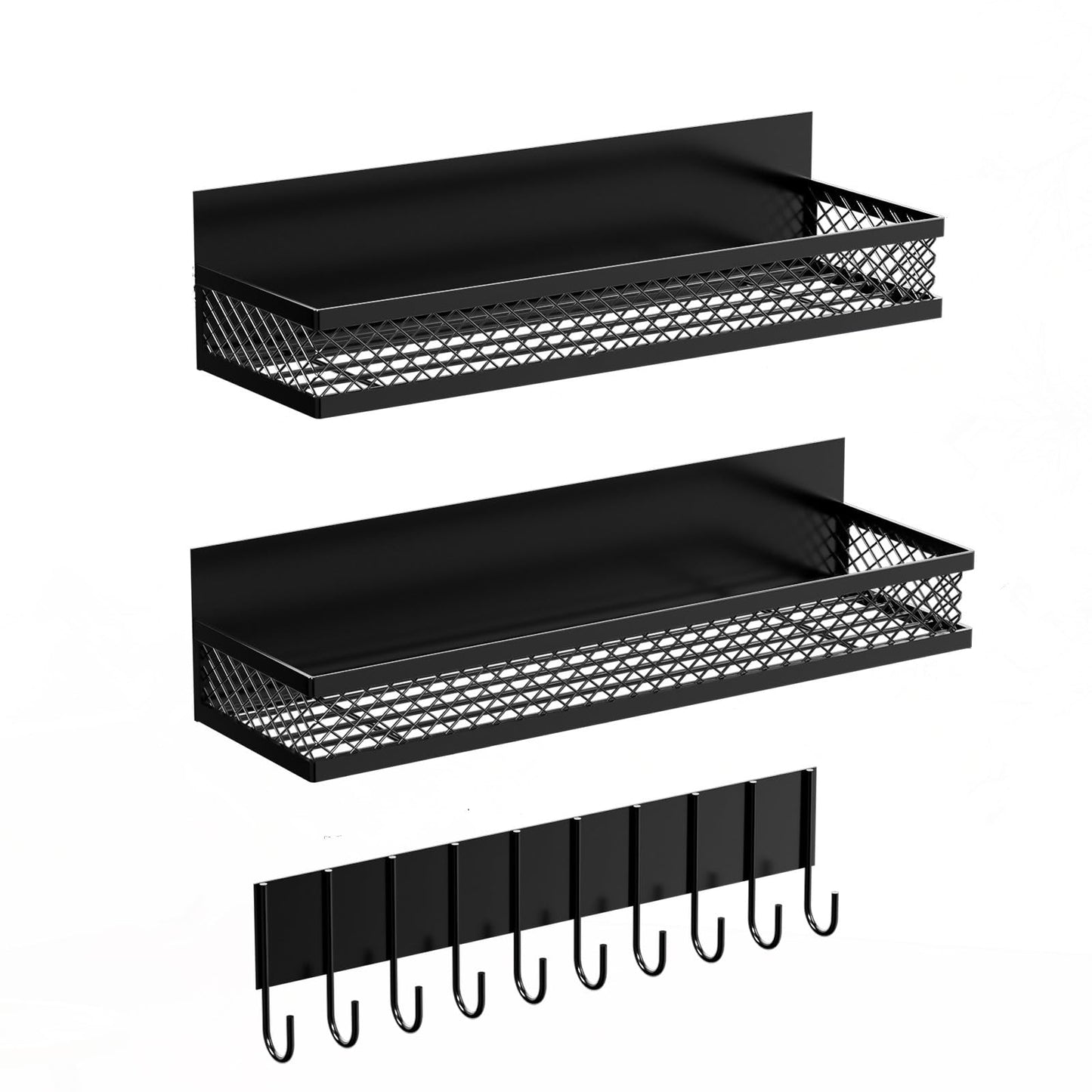 Umomi Magnetic Spice Rack for Refrigerator, 3 Pack Magnetic Shelf for Refrigerator, Movable Magnetic Basket is Used for Side Storage in Ovens, Microwaves, or Washing Machines