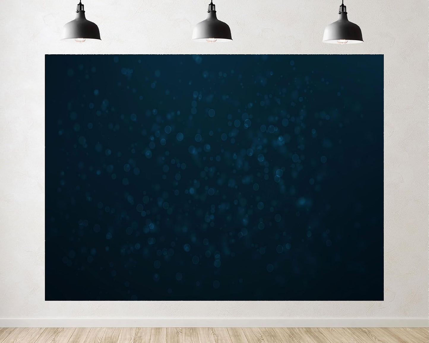 TryKid 10x8ft Dark Blue Bokeh Backdrop Deep Teal Sparkling Dots Mysterious Underwater Photography Background Ocean
