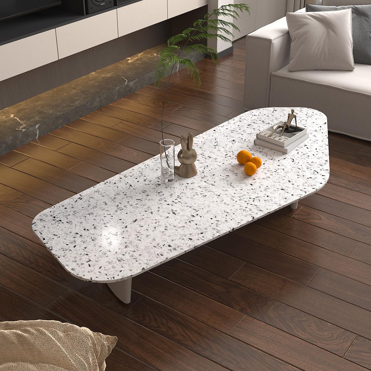 A-b-cil Gray White Terrazzo Contact Paper 88" X 16" Granite Contact Paper for Kitchen Counter Top Peel and Stick Countertop Adhesive Wallpaper for Cabinet Desk Dresser Top Table Covers Stains