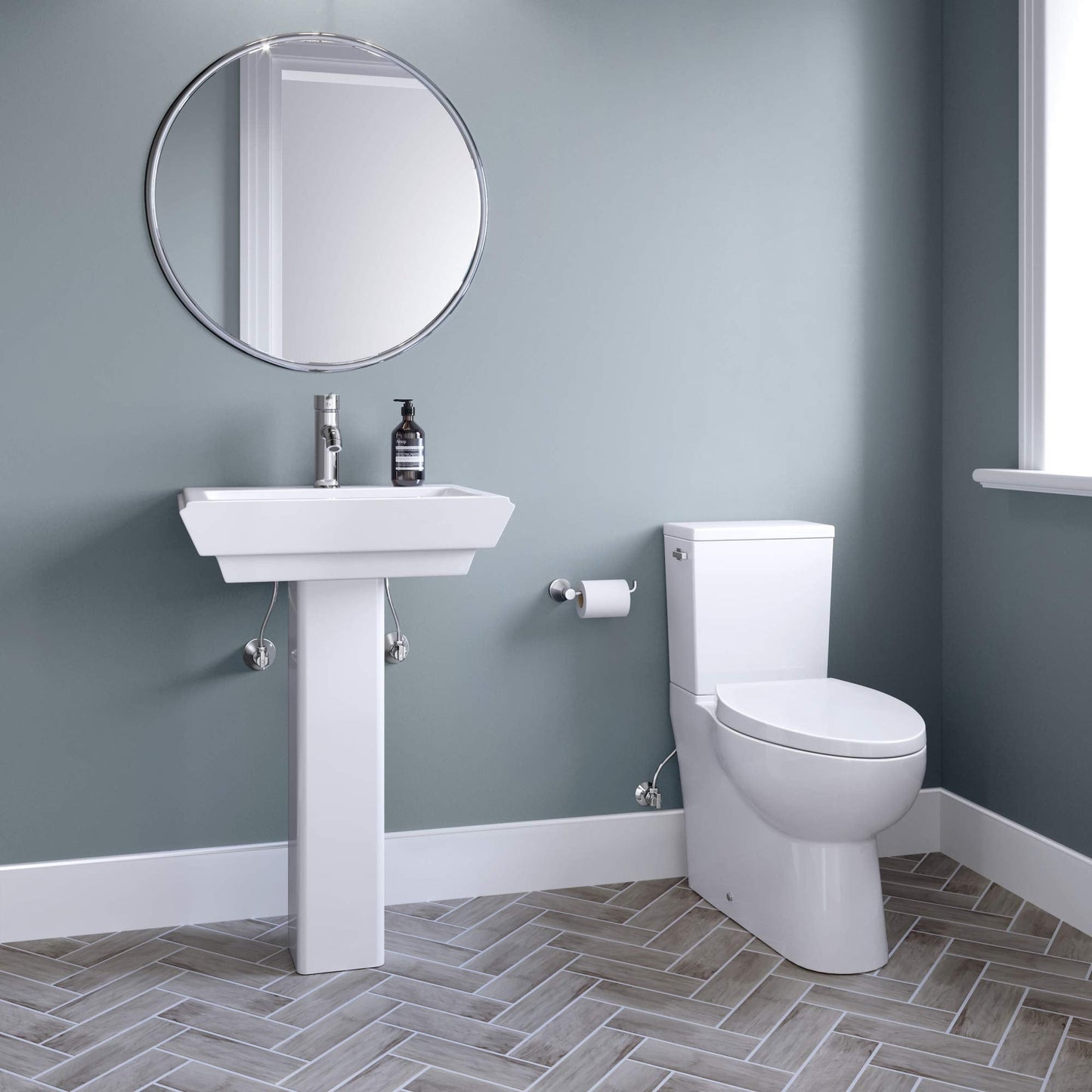 PROFLO PF1181 22-7/8" Rectangular Vitreous China Pedestal Bathroom Sink with Overflow and 1 Faucet Hole at 0" Centers - White