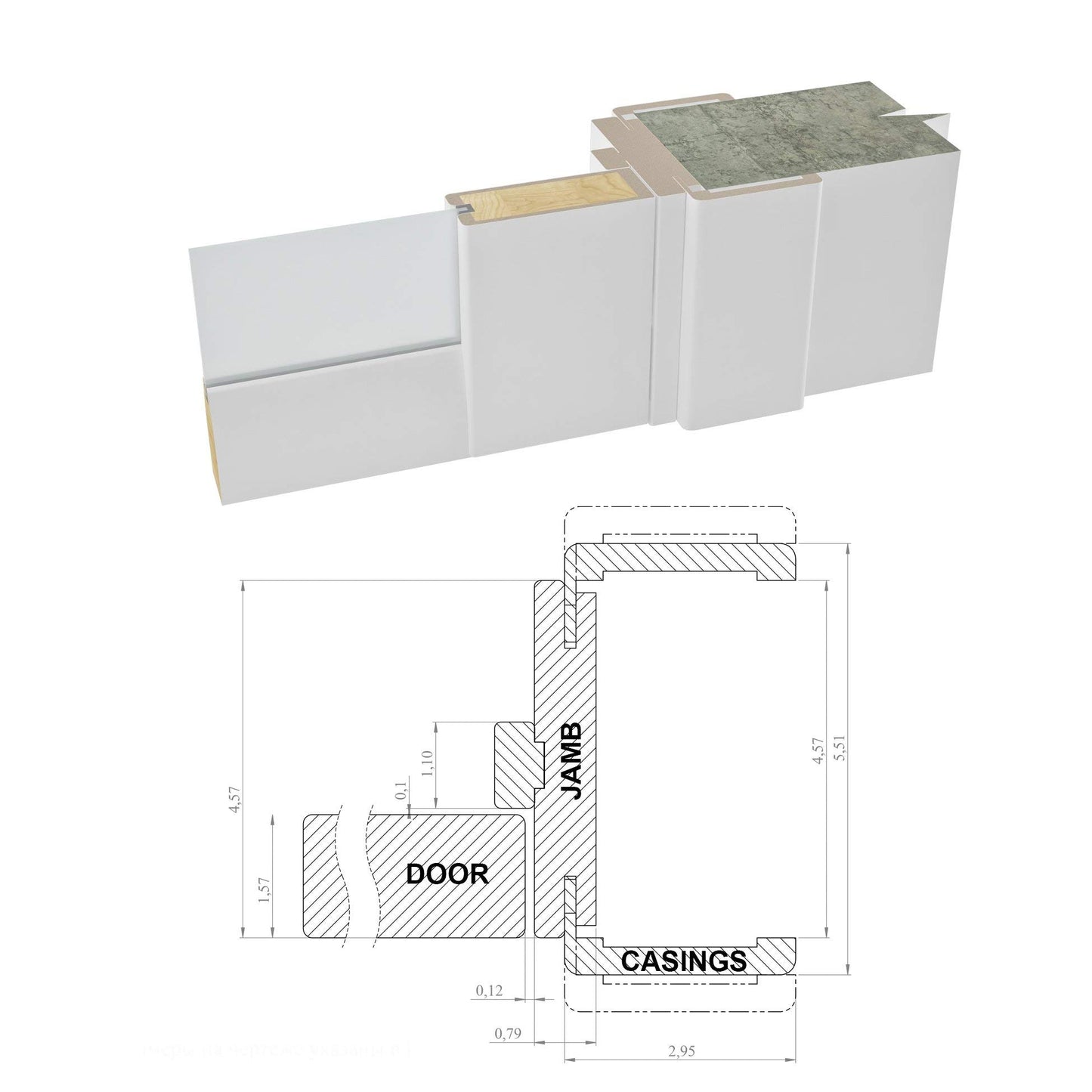 SARTODOORS Lucia 22 | Double Swing Interior French Doors with Glass, Solid Wood, Hardware Included, 64x84, White, Classic