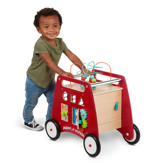 Radio Flyer Deluxe Push & Play Cube Walker, Walker Toy for Ages 1-3