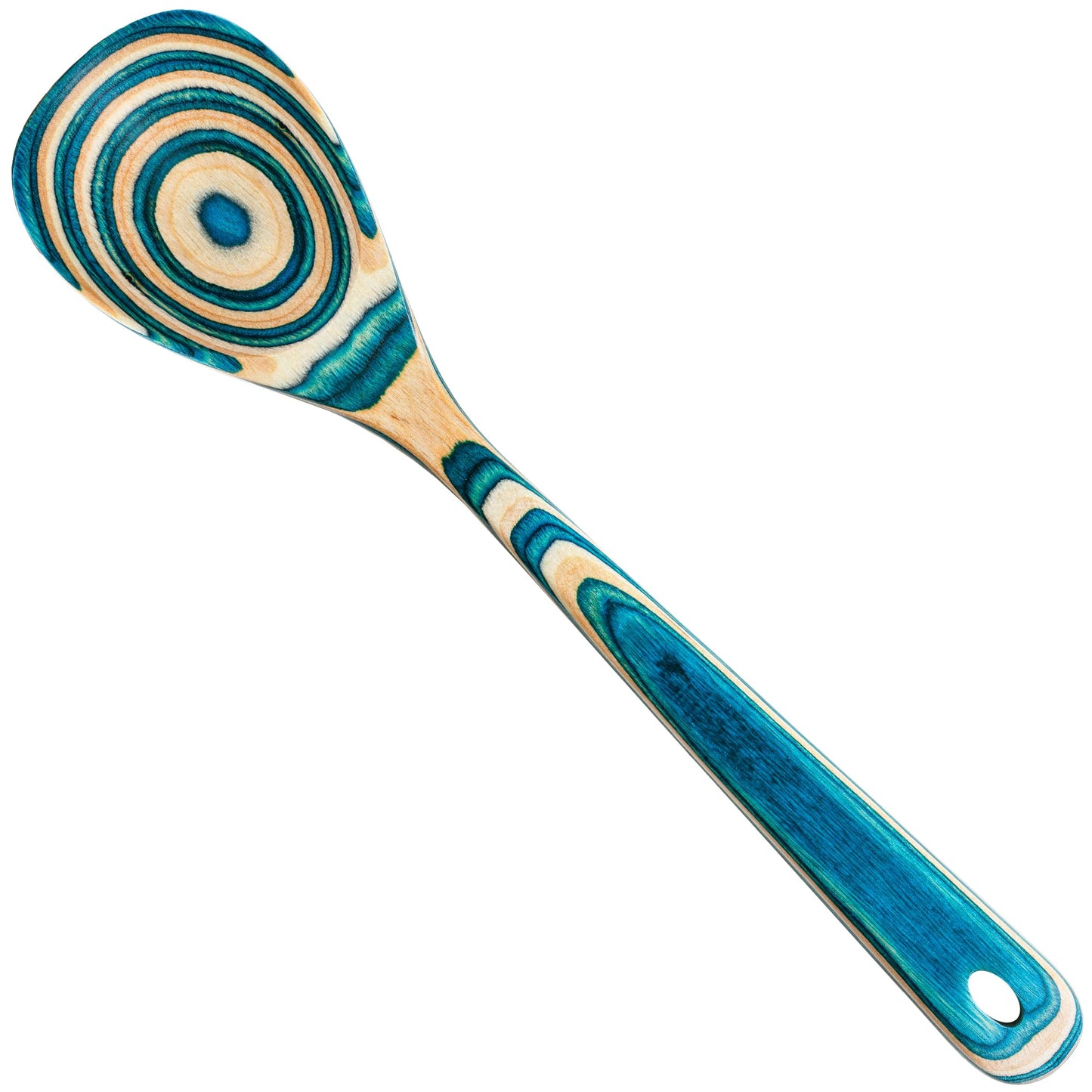 Baltique Mykonos Collection Wooden Cooking Spoon — 12.5-Inch Kitchen Utensil for Mixing, Stirring, Serving — Ready for Nonstick Cookware