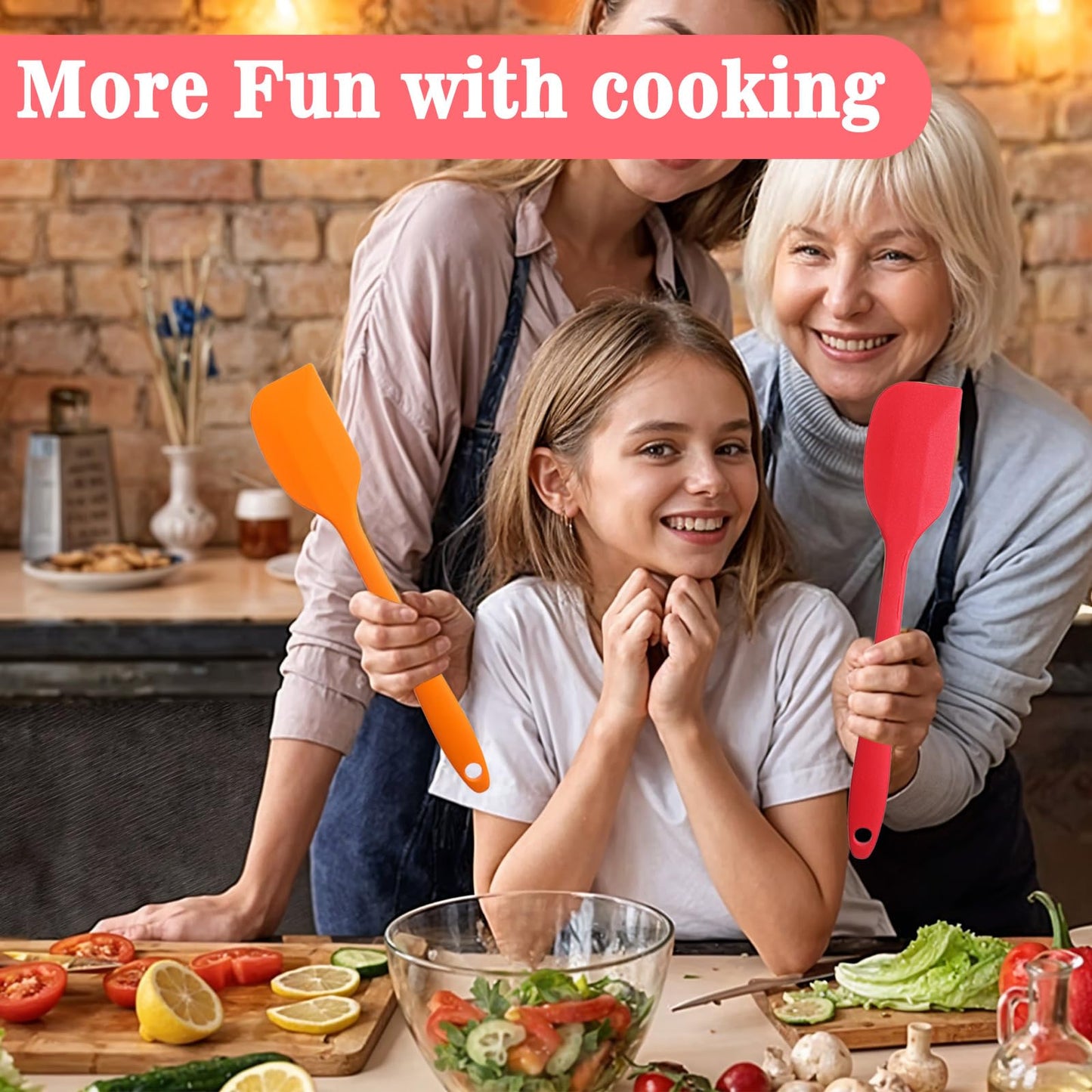 Mini Silicone Spatula - 36Pcs Mini Spatulas for Kitchen Use, 8.3 Inch Small Heat-Resistant Silicone Scrapers, Multicolor Non-Stick Flexible Baking Tools (6 Colors)