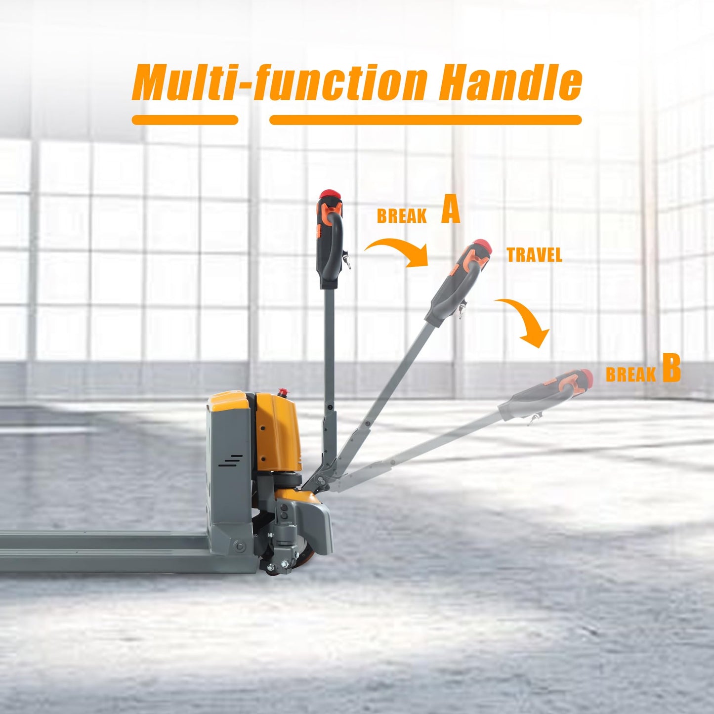 APOLLOLIFT Full Electric Pallet Jack 3300Lbs Capacity 48" x27" Fork Size Walkie Powered Pallet Jack Lithium Battery Pallet Truck