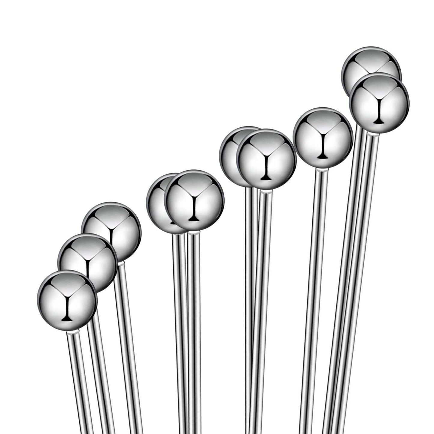 Patelai 2 Pieces Ball Whisk Set 10-Inch and 12-Inch Stainless Steel Ball Whisk Wire Egg Whisks for Cooking, Blending, Whisking, Beating, Stirring(10 Inch, 12 Inch)