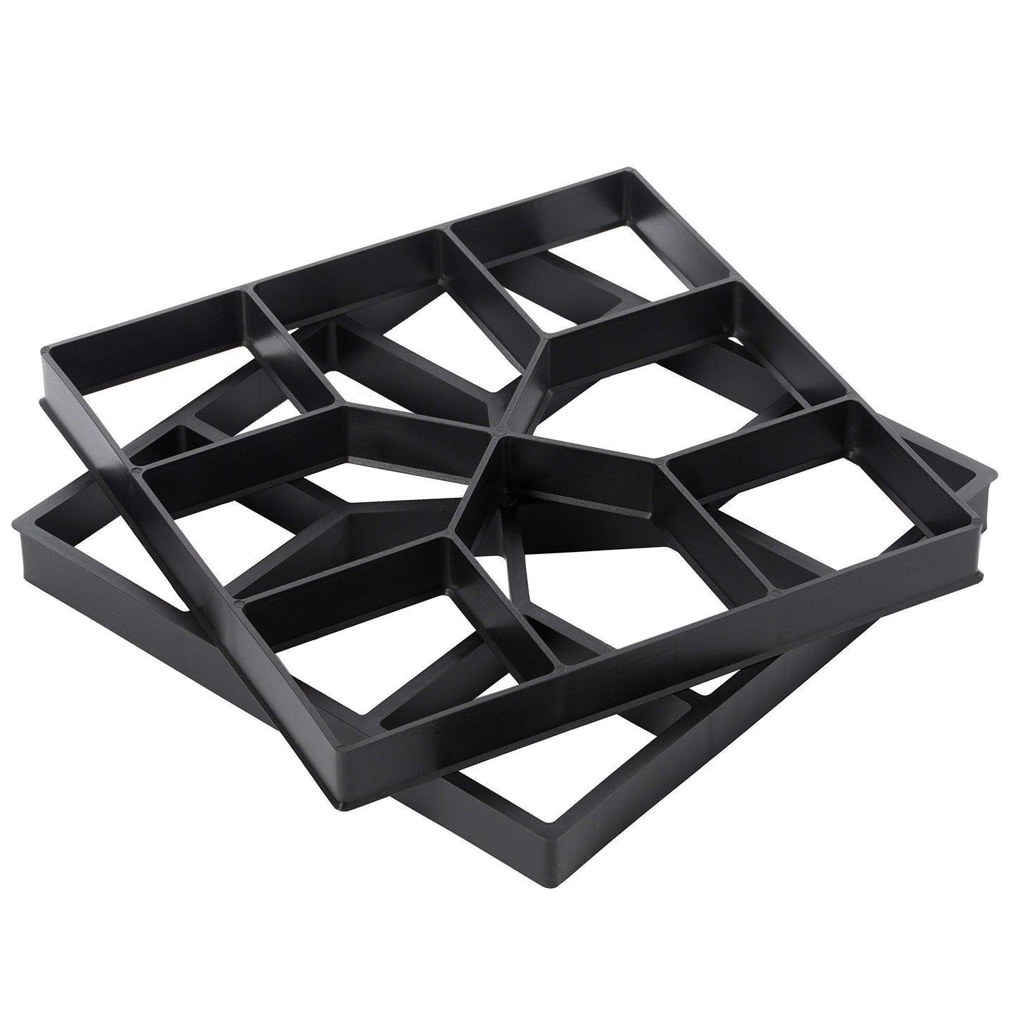 2 Pack Decorative Pavement Mold Cement Form Stamp Walkway Maker Patio Stepping Stone Pavers Reusable Pathway Mould