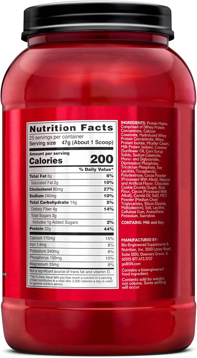 BSN Syntha-6 Whey Protein Powder, Cold Stone Creamery- Germanchökolätekäke Flavor, Micellar Casein, Milk Protein Isolate Powder, 25 Servings