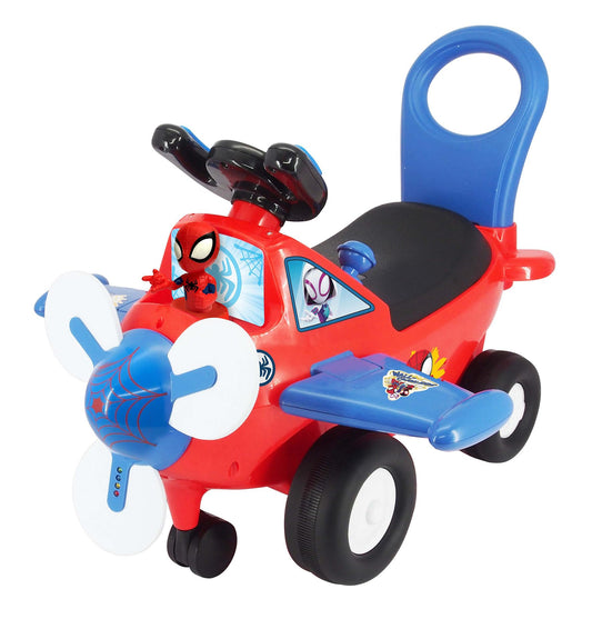 Kiddieland Spidey Lights & Sounds Activity Plane for Toddlers, Interactive Toy Airplane with Flashing Propeller, Engine Effects, Durable Safe Design, Ages 12–36 Months