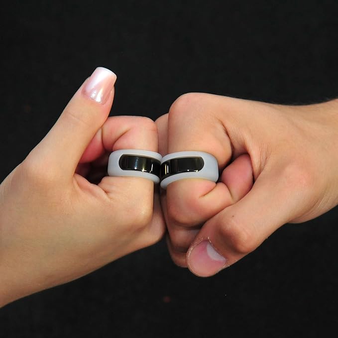 Rinfit Smart Ring Protector - Silicone Ring Enhancer for Active Lifestyle and Gym - StyleFit U.S. Design Patent - Frosted, Size 13