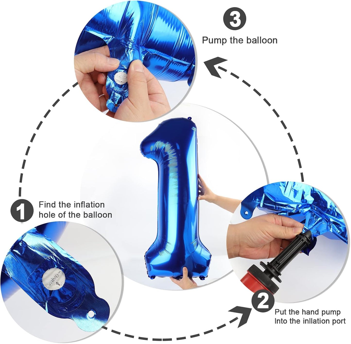 Number 3 Balloon - 40 Inch Navy Blue Birthday Decoration for Three-Year-Old Celebrations