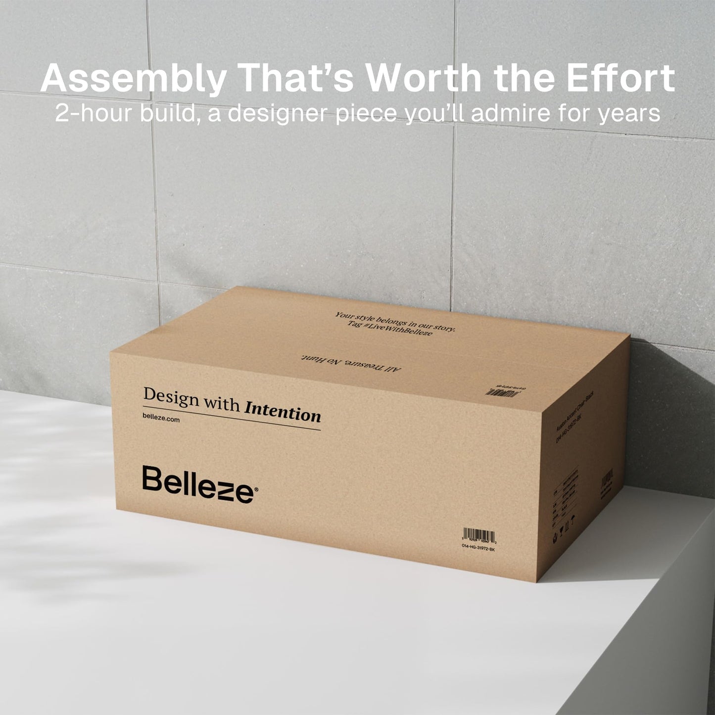 BELLEZE Set of 3 Modular Fluted Sideboard Buffet Cabinet with Storage, Mid-Century Modern Console Table with Symmetrical Arched Doors, Credenza for Dining Room, Kitchen and Living Room, Caramel Brown