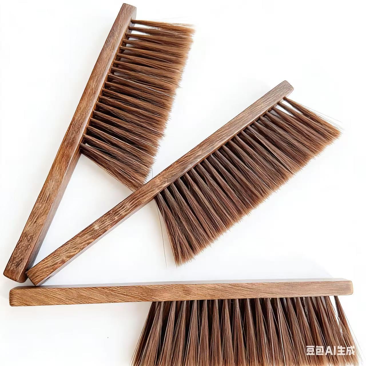 Wooden Hand Broom Brush Whisk Soft Bristle Cleaning Brush for Indoor & Outdoor Use Car Porch Debris Halloween Dust Dirt Driveways Sidewalks