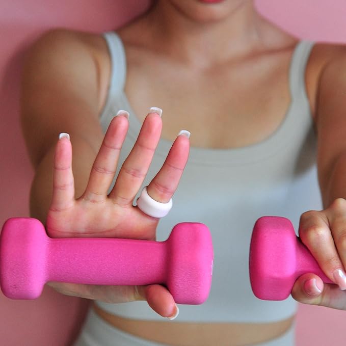Rinfit Smart Ring Protector - Silicone Ring Enhancer for Active Lifestyle and Gym - StyleFit U.S. Design Patent - Pink, Size 9