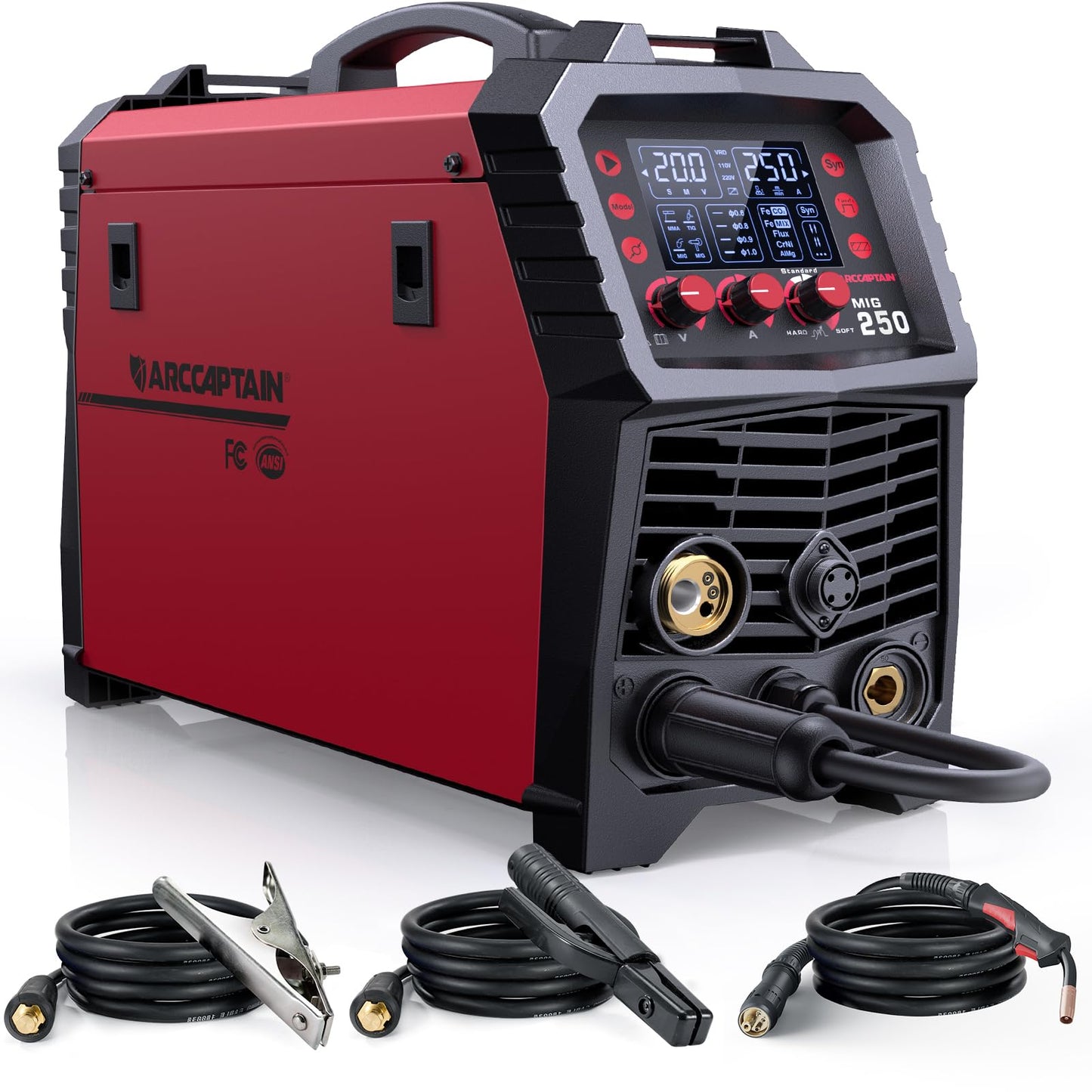 ARCCAPTAIN 250A MIG Welder with Professional 8" Weliding Pliers