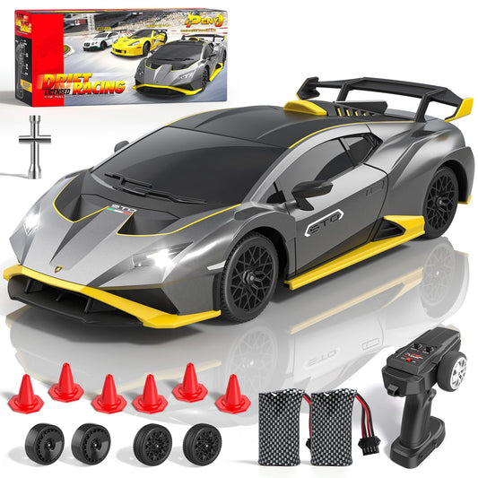 SEDITY Lamborghini Remote Control Car, 1:18 Scale Lambo Toy Car, Officially Licensed Fast Rc Cars with Led Light, Race Car Toys for 4-12 Boys Girls Adults Birthday Ideas Gift.