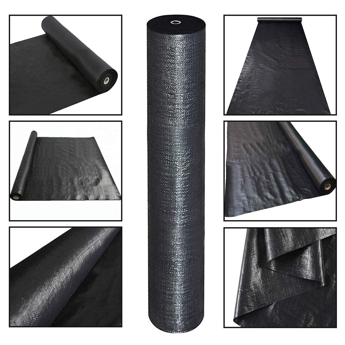Kdgarden Premium 5oz Pro Weed Barrier Landscape Fabric Ground Cover Heavy Duty Commercial Anti-Weed Gardening Mat, 3ft x 300ft, Black