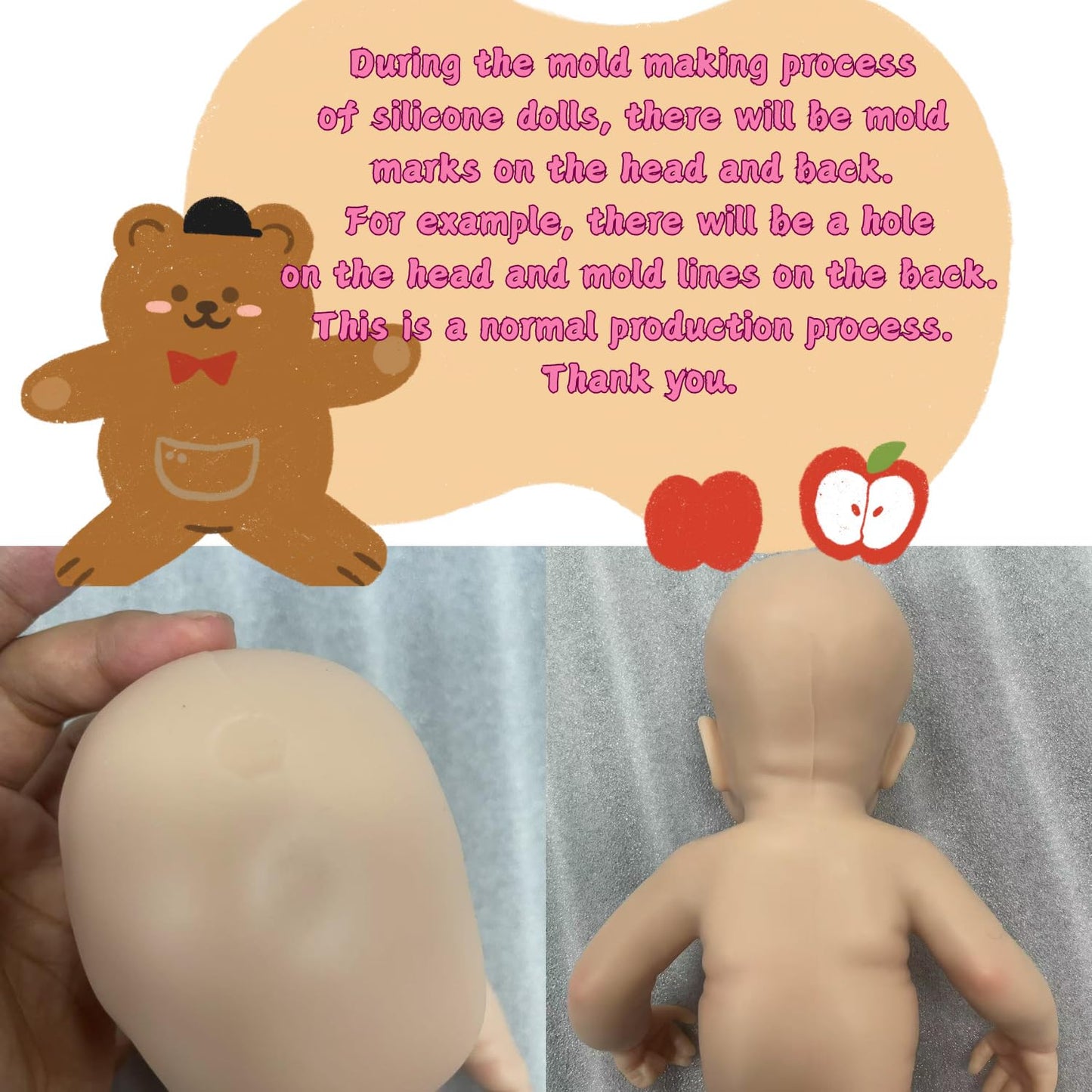 MRB Realistic Baby Doll Girl,12 Inch Silicone Reborn Baby Dolls, Real Life Baby Dolls Silicone Elastic and Stress Reliever Toy for Kids Age 3 + & Collection