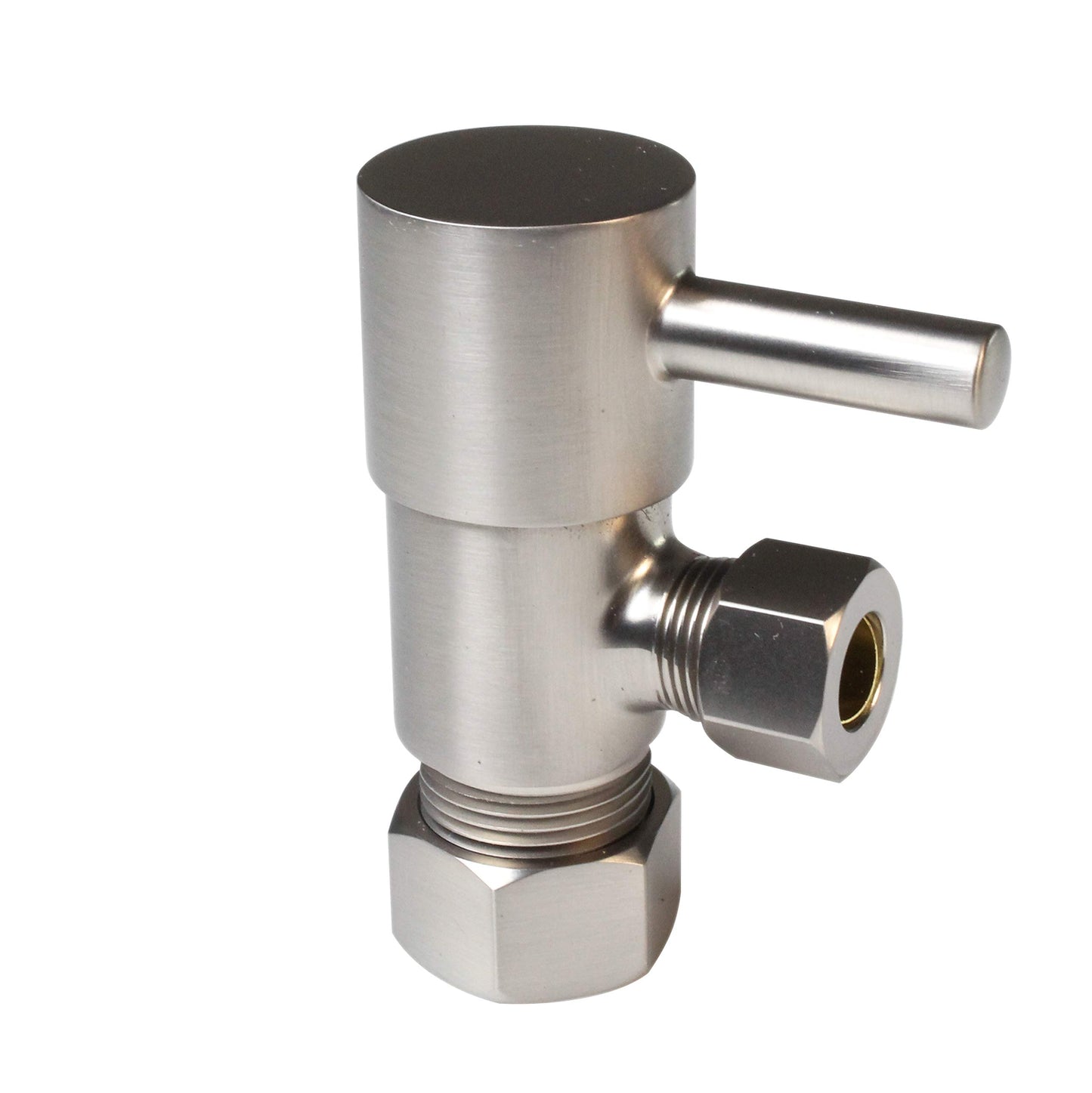 Westbrass D1938QRL-07 Freestanding Pedestal Lavatory Sink Installation Kit with Flat Trap and 1/4-Turn Lever Handles, Satin Nickel