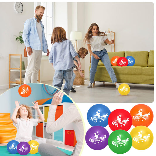 Jerify 24 Pcs Foam Dodgeball Set 5 Inch Soft Skin Playground Dodgeballs Bulk, Low Density Foam for Non Sting Dodgeball Sports Equipment for Kids and Adults