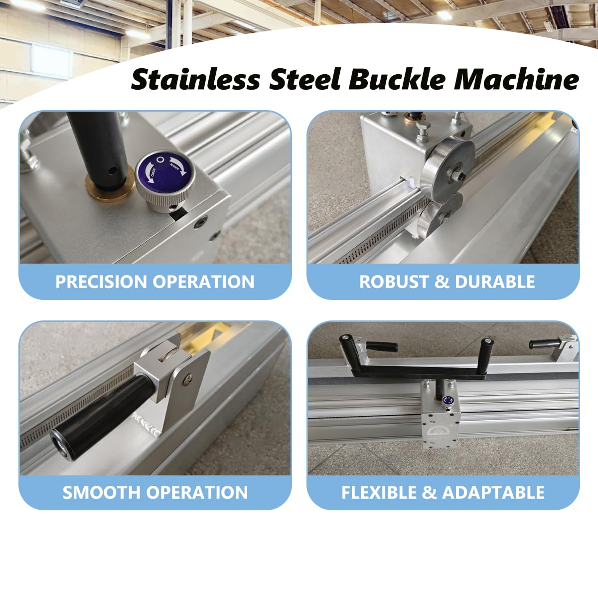 24'' Conveyor Belt Roller Machine, Industrial Fastener Roller Lacer Install Tool Splice Assembler, with 2 Face Strips Conveyor Belt Lacing Tool for Wire Hook Steel Buckle Spike Lacing Fastener