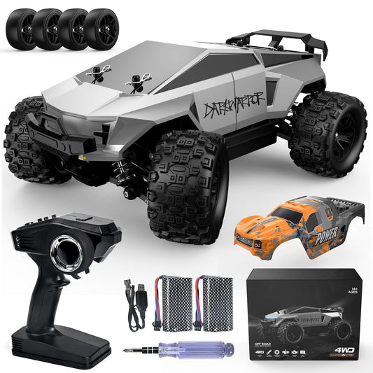 kolegend 2-in-1 RC Cyber Monster Truck & Drift Car for Adults 1/18 Scale 4WD 40KM/H All-Terrain Fast RC Car with 2.4Ghz Radio, 2 Batteries & 2 PVC Shells RTR