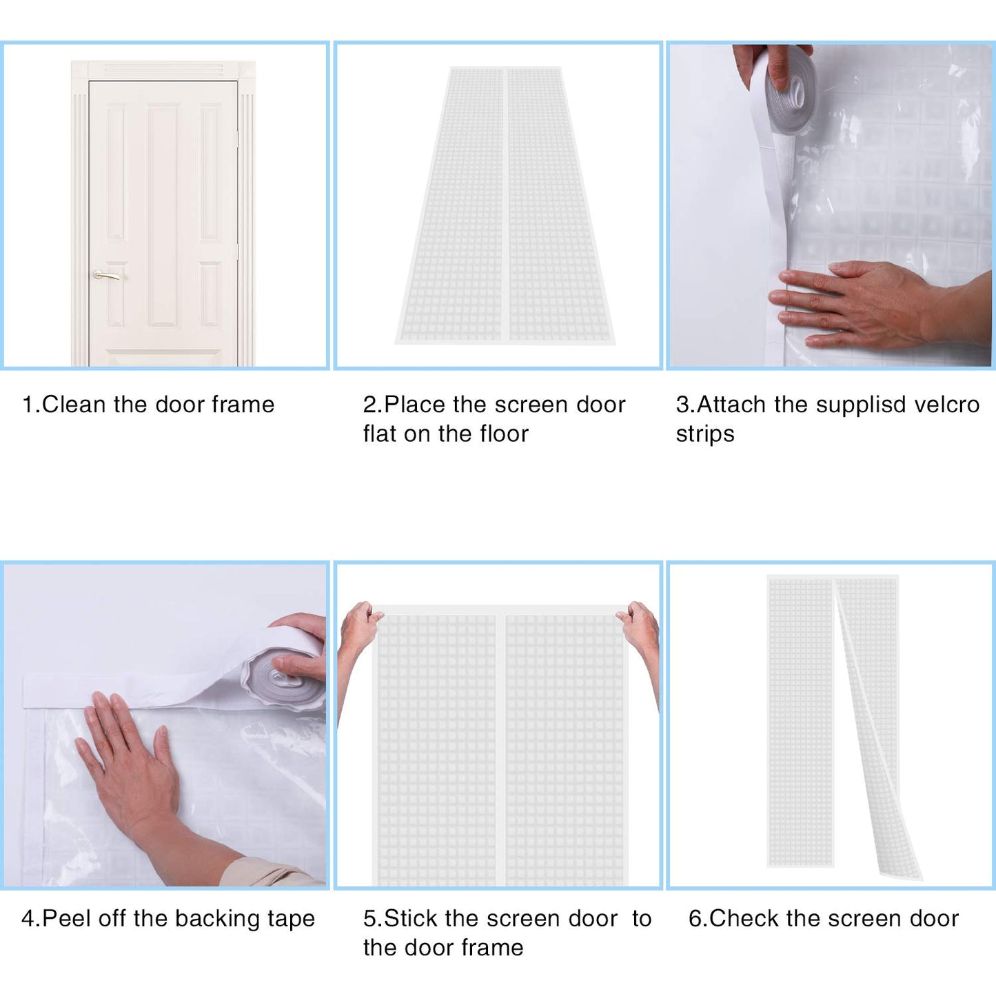 Insulated Door Curtain, Thermal Magnetic Self-Sealing Door Screen Winter Stop Draft Keep Cold Out Cover for Kitchen, Bedroom, Air Conditioner Room,Hands Free, Fits Doors up to 36" x 82", White