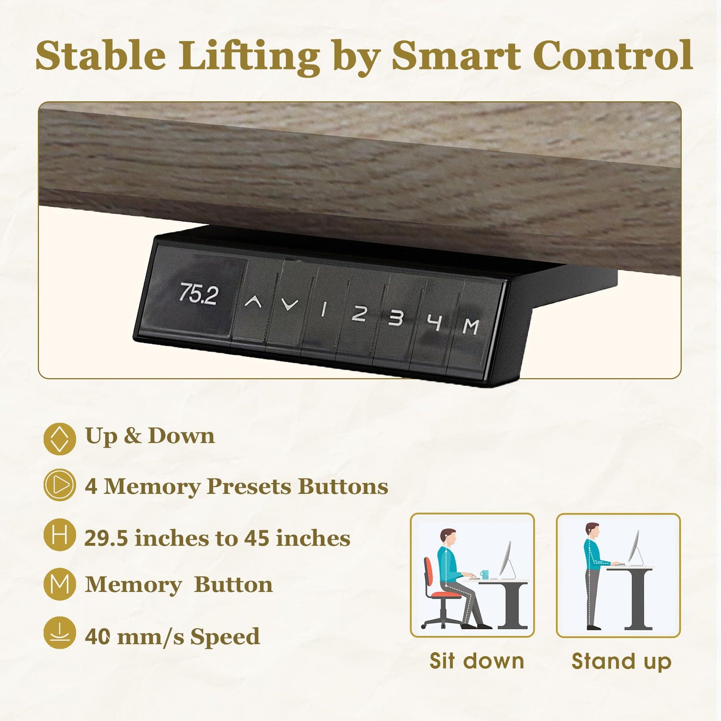 70.87IN Adjustable Heigh L Shaped Executive Desk with Drawers, Modern Executive Standing Home Office Desk w/Universal Charging Ports, Large Business Workstation w/Cord Management,Black and Warm Oak