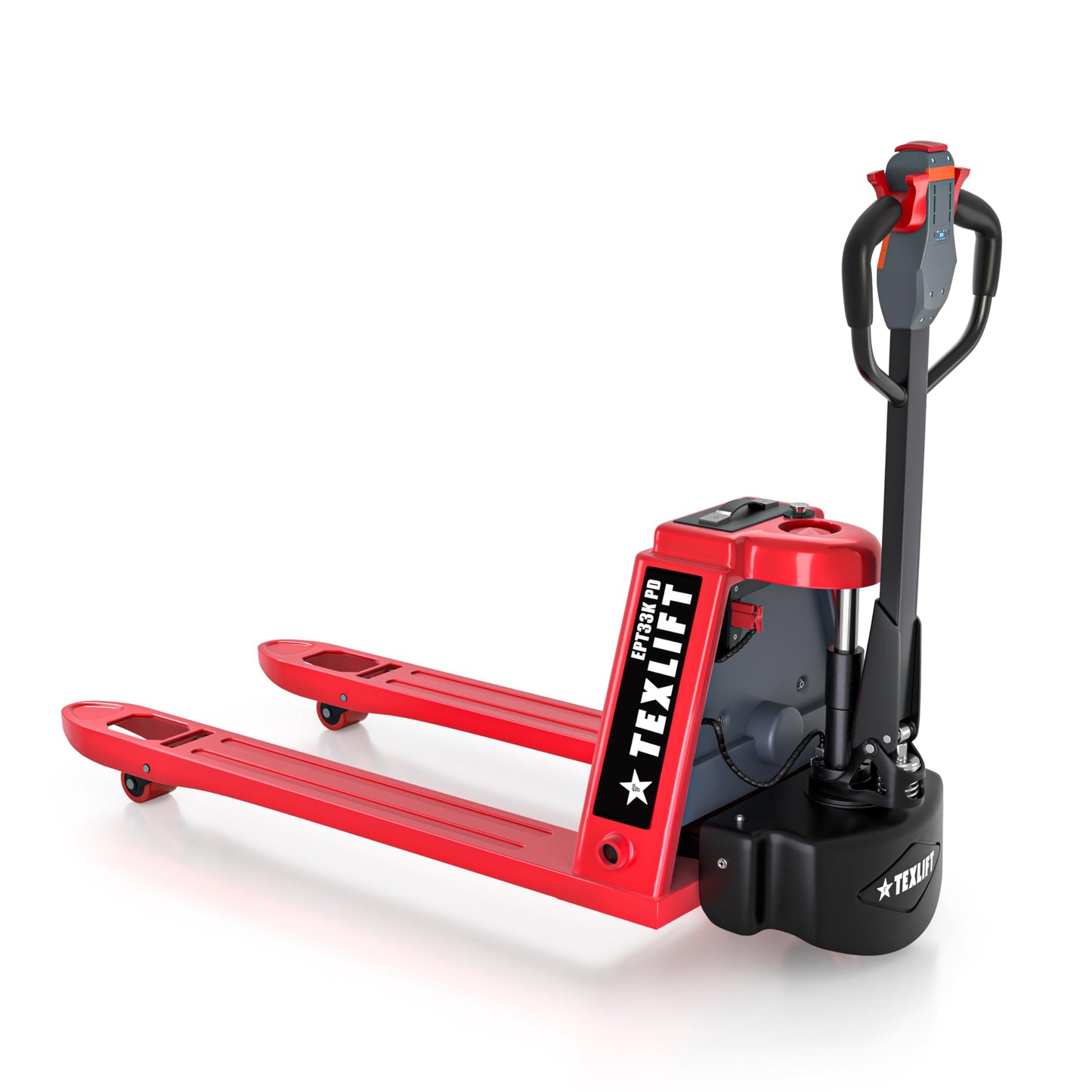 Electric Pallet Jack 3300 lbs Capacity, 48V Lithium Battery Powered Walkie Pallet Truck, Fully Electric Lift & Drive, 48" x 27" Forks, Warehouse Material Handling Equipment (US-EPT33K PD)