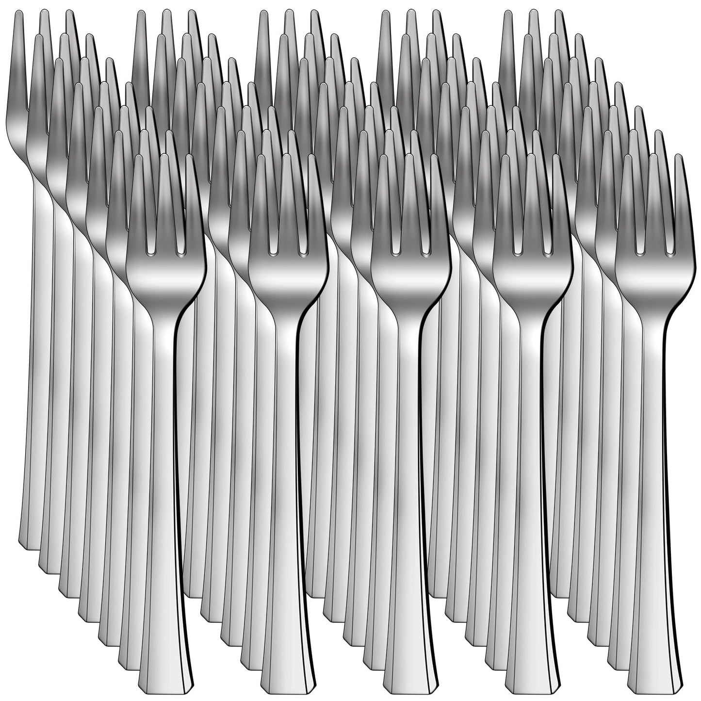 Loccmat 200 Pieces Mini Plastic Forks,Silver Plastic Mini Forks,4 inch Mini Dessert Forks,Mini Plastic Tasting Forks,Mini Appetizer Forks for Desserts,Cake,Fruit