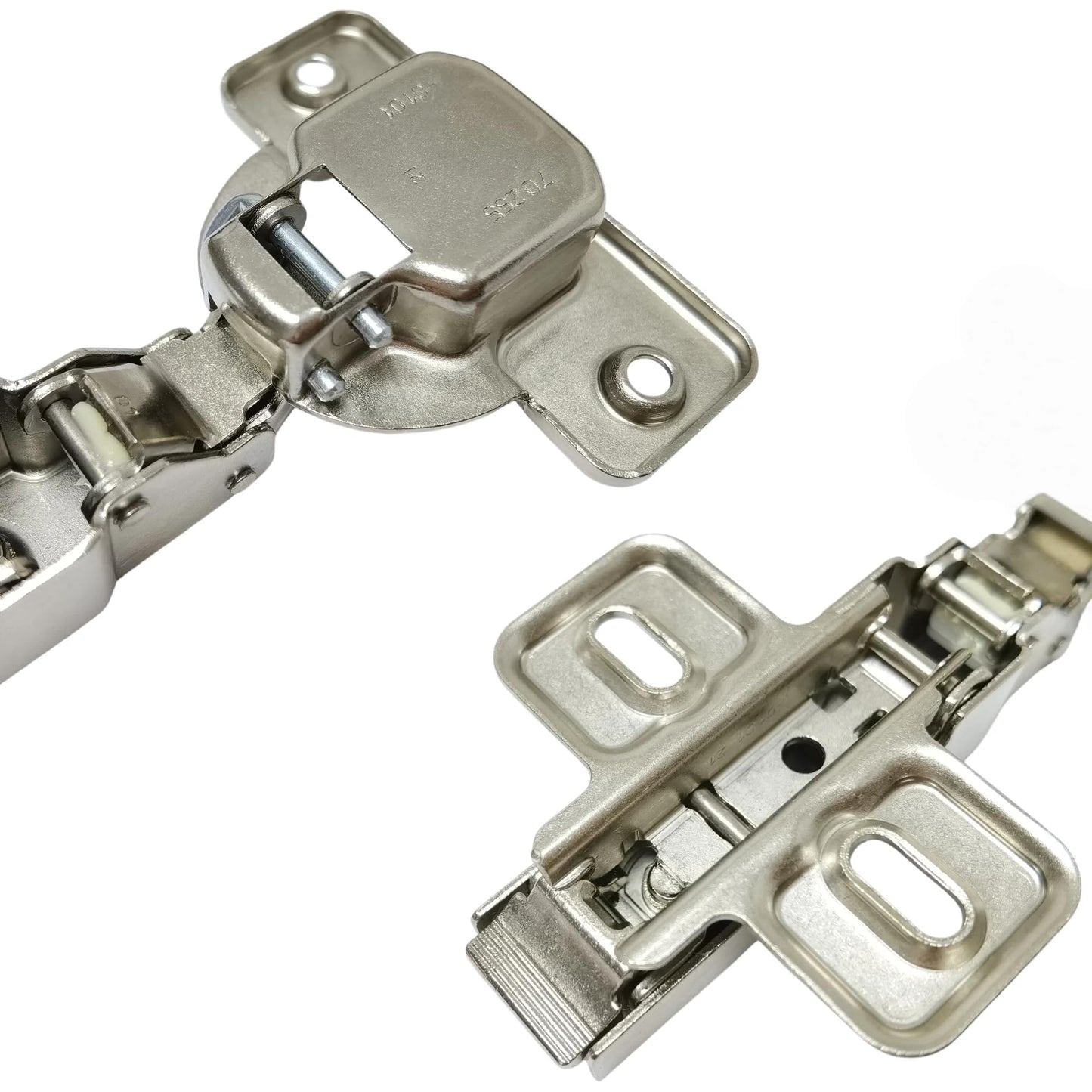 Blum 2-Pack Clip Top BLUMOTION Soft Close Hinges, 110 Degree Full Overlay Cabinet Hinges, with Clip Mounting Plates – Easy Installation for Frameless Cabinets