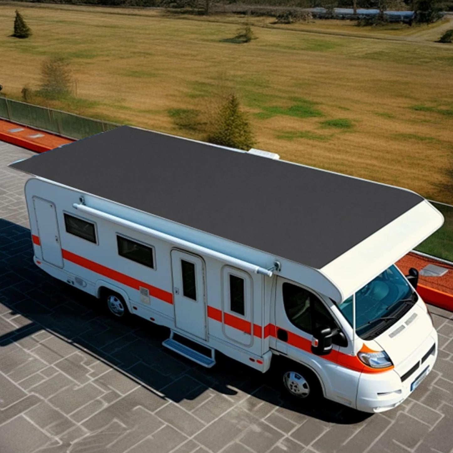 VEVOR Roll Roofing, 15 x 15 ft, 45 mil EPDM Rubber Roofing, Long Lifespan & Weather-Resistant, Withstands Harsh Temperatures, Flexible & Easy Installation, Roof Underlayment for RVs, Roofs, Ponds