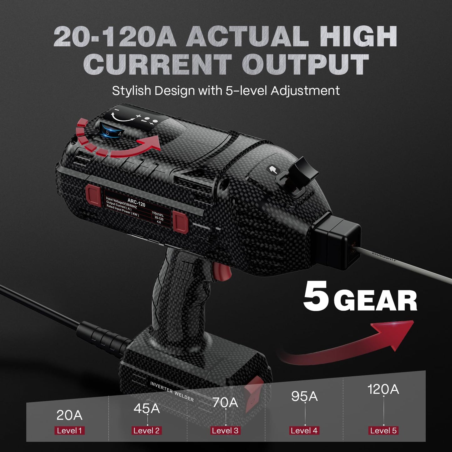 ARCCAPTAIN 120A Handheld Welder with E6013 Welding Rod 3/32" 5LB