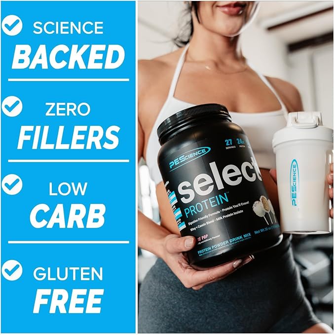 PEScience Select Protein Powder, Whey and Casein Blend, Clean Protein Powder for Women and Men, Low Calorie, Low Carb, Keto Friendly, Gluten Free - Chocolate Truffle - 27 Servings