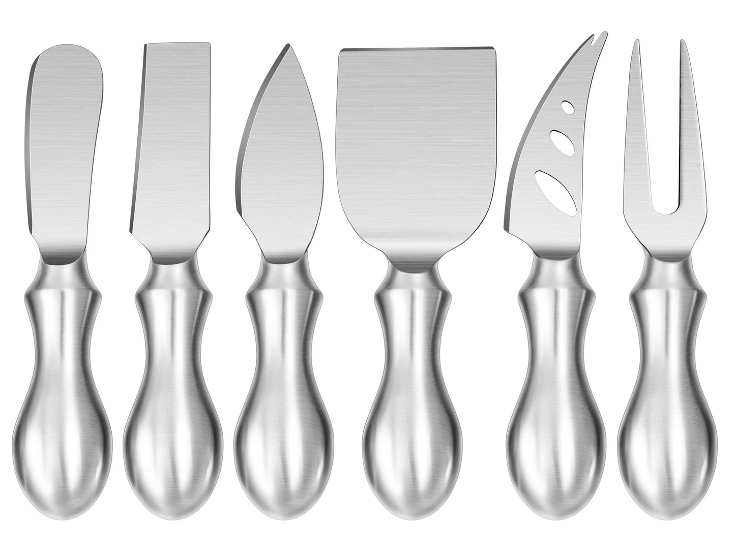 WoneNice Cheese Knife Set, 6-Piece Stainless Steel Knives for Charcuterie, Gift for Mother's Day Wedding Housewarming Christmas