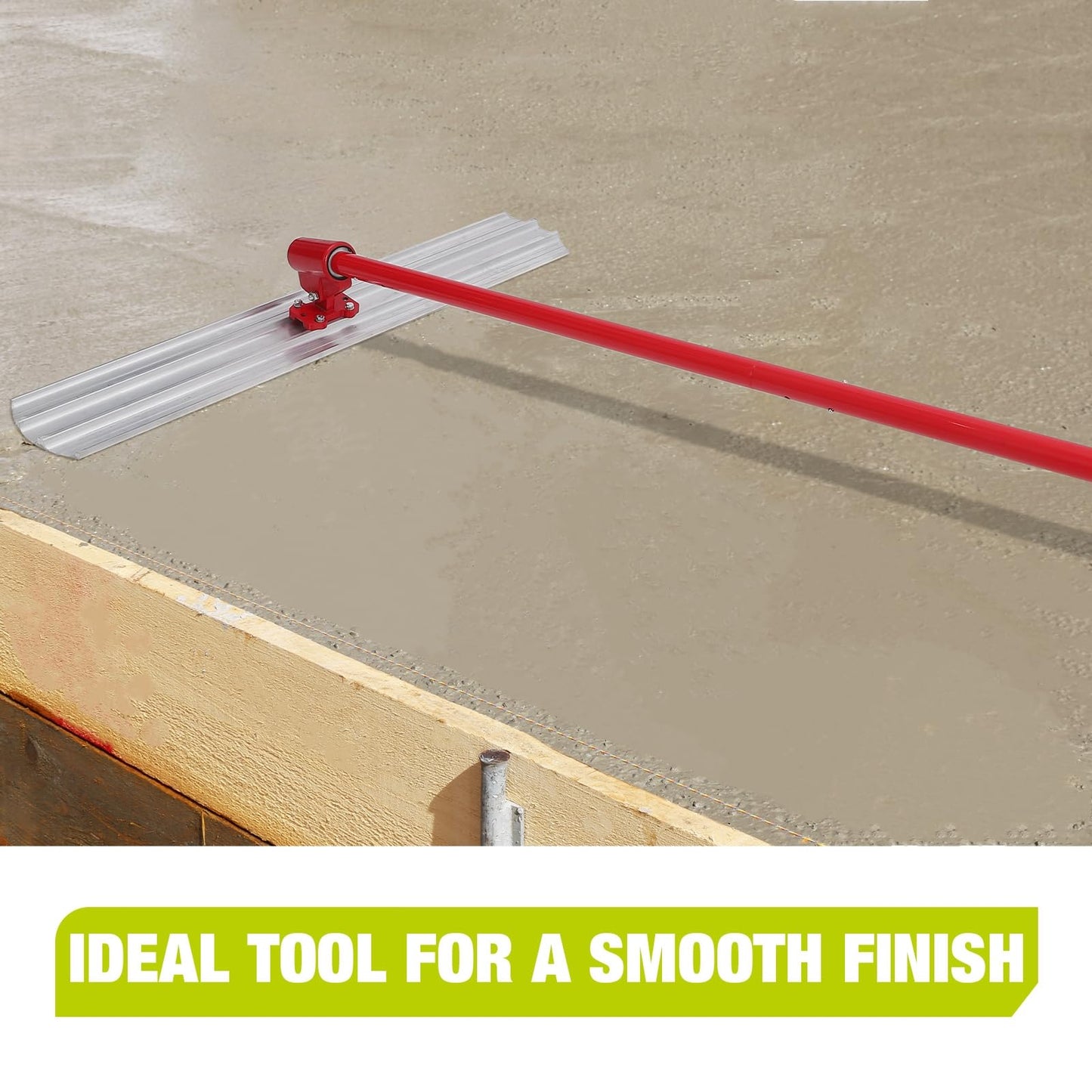 GarveeTech Concrete Bull Float Kit, 46 in x8 in Aluminum Magnesium Alloy Bull Float Concrete Finishing Tools with 4x46 in Handles & Bull Float Bracket