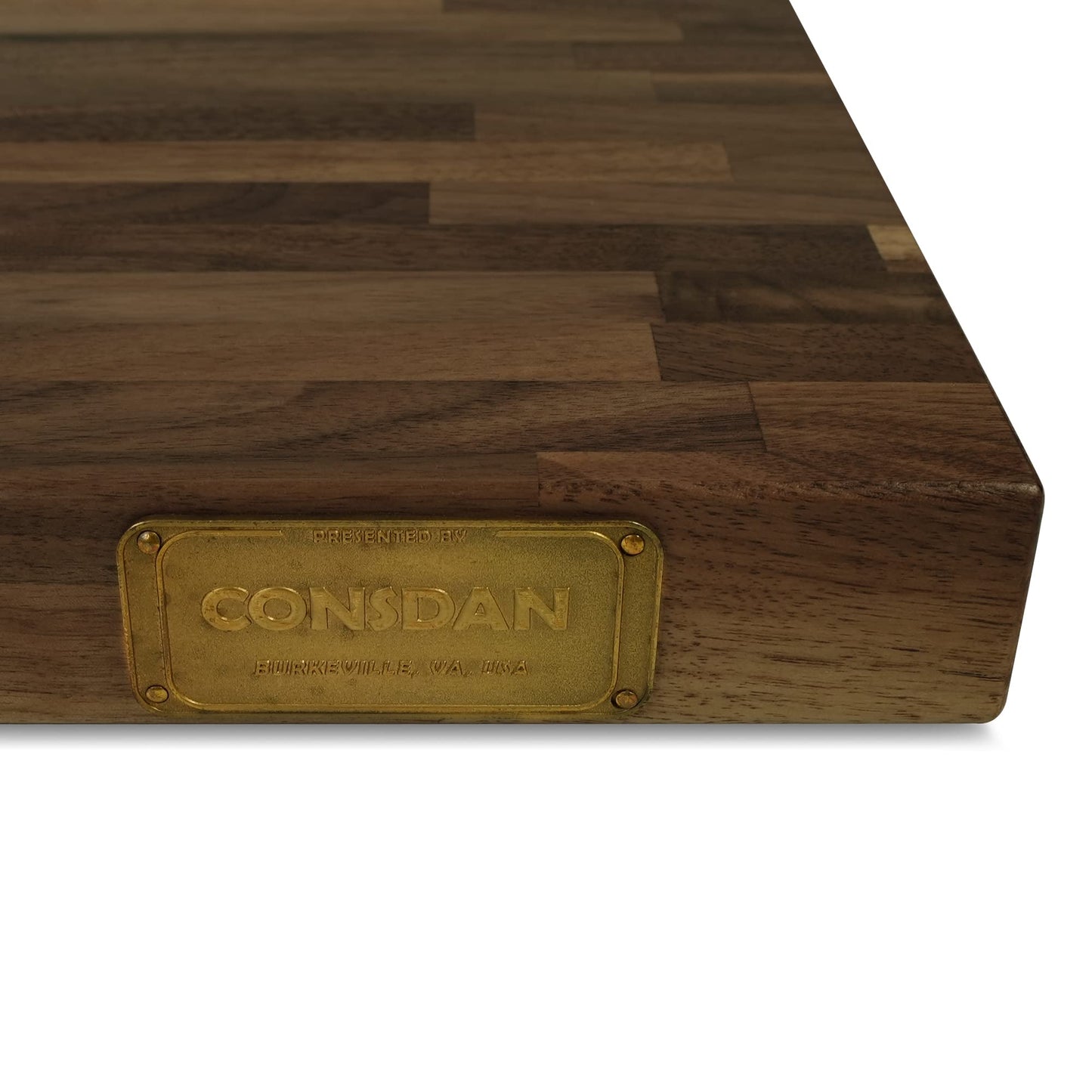 CONSDAN Butcher Block Counter Top, Walnut Solid Hardwood Countertop, Wood Slabs for Kitchen, Reversible, Both Side Polished, Prefinished with Food-safe Oil, 1.5" Thickness, 30"x25"