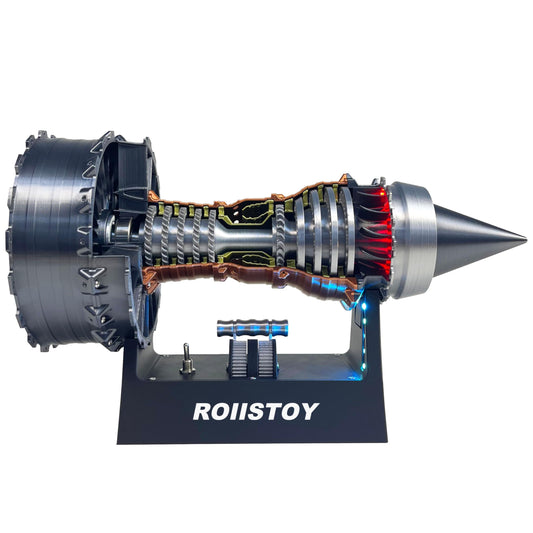 ROIISTOY Jet Engine Model TR900 Turbofan Engine kit Turbojet Aircraft Engine Mechanical Science Education Toy Aviation Enthusiast Gift Desktop Decoration (DIY KIT-Prime)