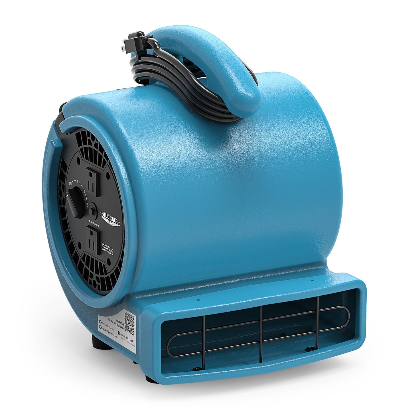 ALORAIR 1000 CFM Air Mover Blower Fan for Drying, Ventilating, Exhausting, Cooling, Utility Timer Fan with 3 Speeds, 5 Adjustable Angles, 10ft Long Cord for Home, Industrial, Commercial Use - GE1000A