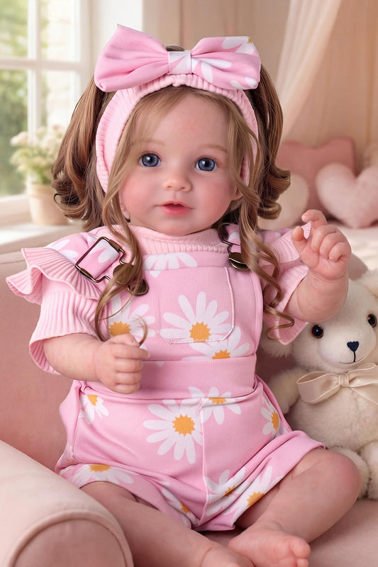 BABESIDE Reborn Baby Dolls, 20Inch Soft Cloth Body Realistic Baby Doll w/Rooted Hair and Open Eye Reborn Doll for Girls Real Life Baby Dolls Perfect for Kids Ages 3+, Playtime and Collection