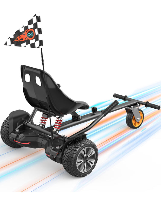 Gyroor K2 Balancing Scooter Go Kart Attachment for Kids & Adults, Adjustable Frame Length Balancing Scooter Seat Attachment for 6.5" 8" 10" Self Balancing Scooter