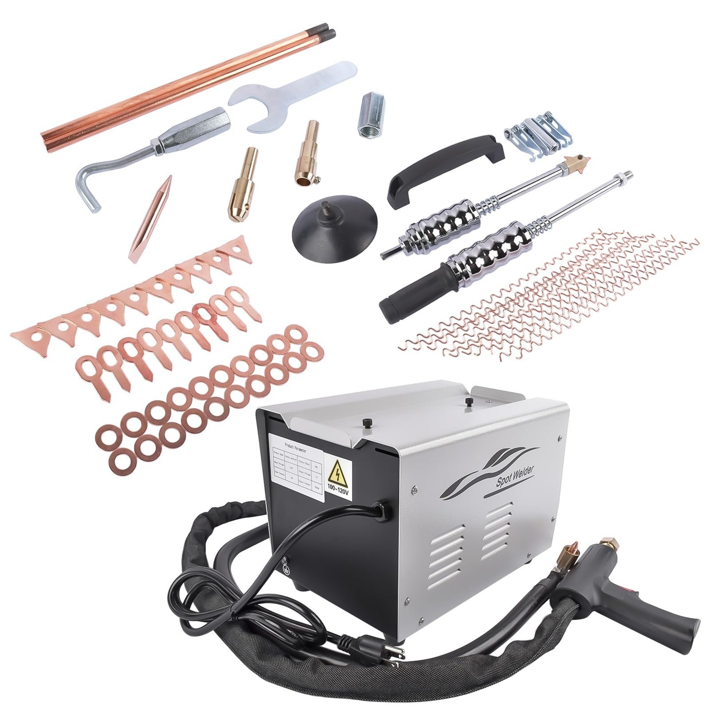 90E Stud Welder Dent Repair Kit, 110V 3000W 3800A Pro Spot Dent Puller Welder, 7 Welding Modes, Auto Car Body Dent Puller Repair Machine