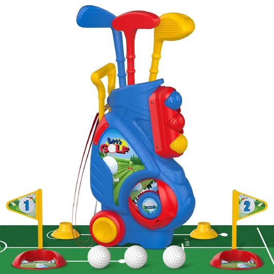 Liberry Toddler Golf Set for 2 3 4 Years Old Boys Girls, Upgraded Kids Golf Clubs Set with Cart, Putting Mat, Outdoor Indoor Sports Toy Birthday Gift, Blue