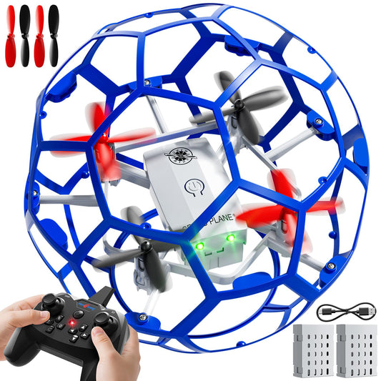JUKUDAHU Remote Control Helicopter for Kids 8-12, 2.4 GHz RC Helicopter Ball with Lights, 360° Flips, Flying Toy Ball, Outdoor Toy for Boys Girls Ages 8-16, Toy Gifts for 8 9 10 11 12