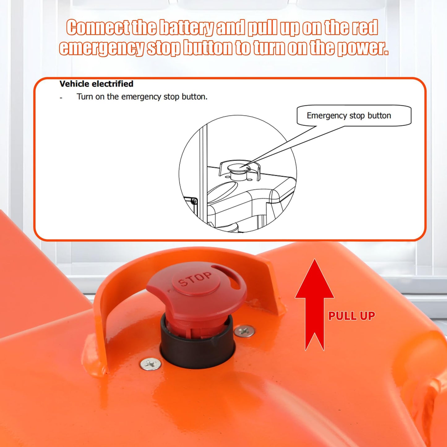 Tory Carrier Classic Electric Power Lithium Battery Pallet Truck/Jack 3300lb Capacity 48" x27" Fork Length Used in Indoor Storage and Handling-Orange Style 2PC