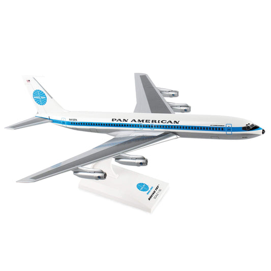 Skymarks Pan American World Airways Boeing 707 1/150 Airplane Model – Jet Clipper Monsoon Livery Collectible with Display Stand for Adult Collectors Ages 14+